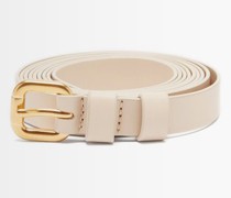 Thin Wrap Nappa-leather Belt