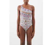 Verbena Kleio Printed One-shoulder Swimsuit