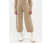 Seamed Wool-blend Knitted Trousers