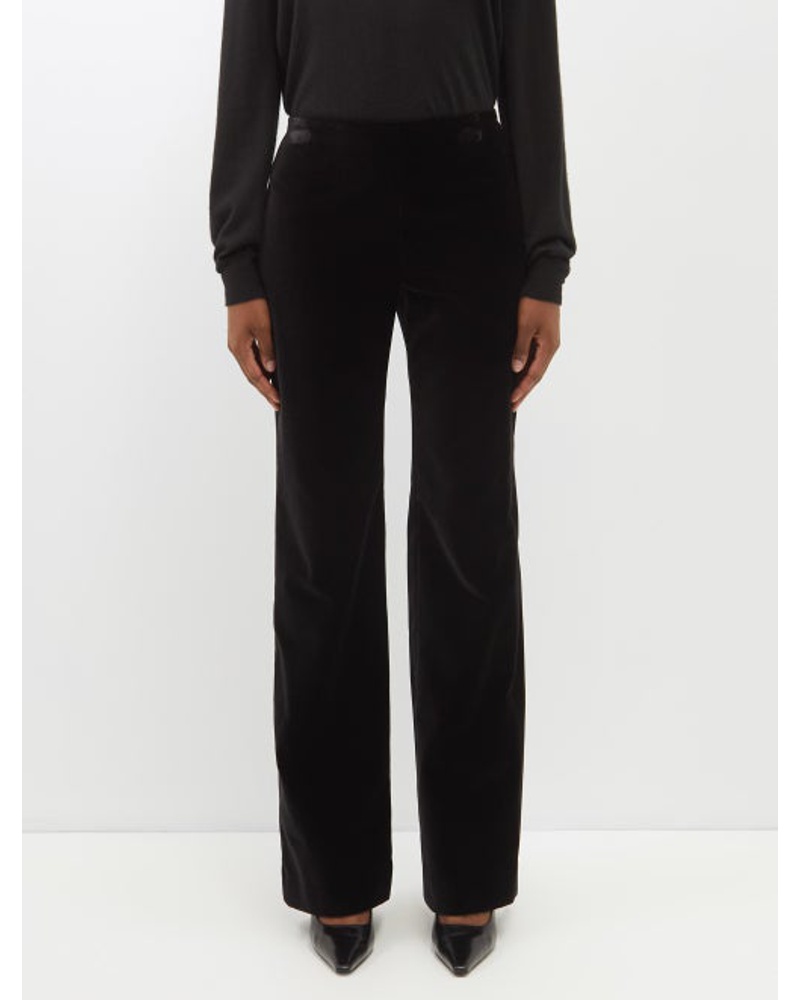 The Row Damen Padma Velvet Straight-leg Trousers