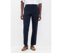 Flat-front Cotton Chinos