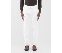 Elasticated-waist Cotton Trousers