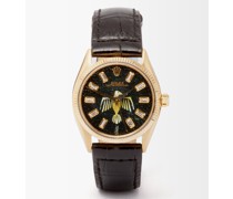 Vintage Rolex Oyster 34mm Diamond & Gold Watch