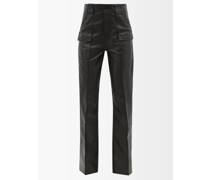 Geremy Leather Wide-leg Trousers