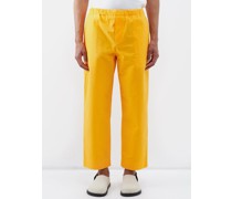Ed Drawstring-waist Organic-cotton Trousers