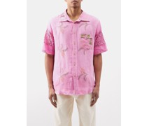 James 1920s Embroidered Linen Shirt