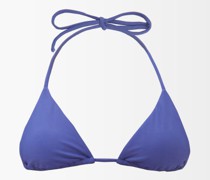 String Triangle Recycled-fibre Bikini Top