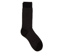 Fabian Herringbone Cotton-blend Socks
