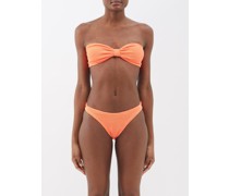 Jean Crinkle-knit Bandeau Bikini