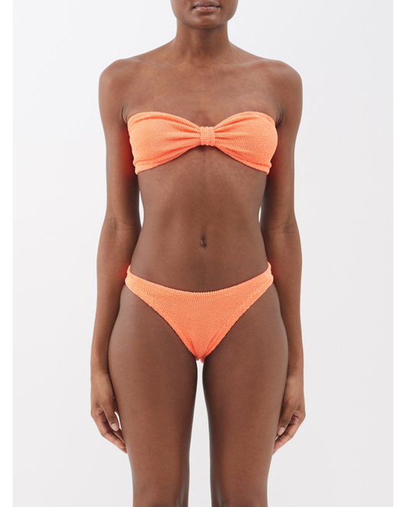 Hunza G Damen Jean Crinkle-knit Bandeau Bikini