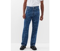 Logo-print Straight-leg Jeans