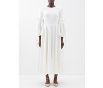 Calmina Tie-sleeve Crepe Midi Dress