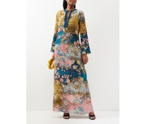 Collins Floral-print Silk-crepe De Chine Dress