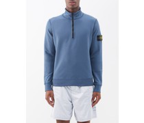 Sweat-shirt en jersey de coton à col montant