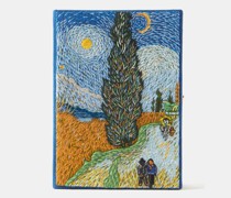 Van Gogh Embroidered Book Clutch Bag