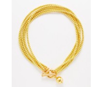 Beaded Gold-plated Necklace