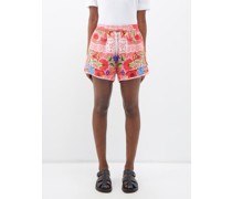 Sienna Day Of The Dead Linen Shorts
