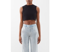 Olesa Cropped Knit Top