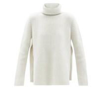 Split-side Wool Roll-neck Sweater