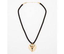 Heart Diamond & 9kt Gold Necklace