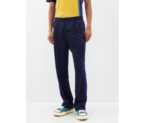 Butterfly-embroidered Jersey Track Pants