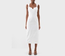 Indya Organic-cotton Denim Midi Dress