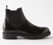 Brushed-leather Chelsea Boots