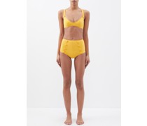 Magdalena Buttoned High-waist Bikini