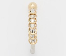 Punk Ball Diamond & 14kt Gold Single Earring