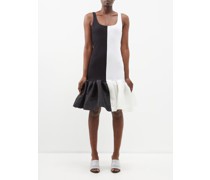 Two-tone Taffeta-skirt Organic Cotton-blend Dress
