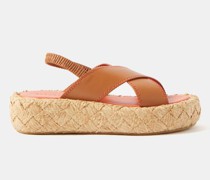 Adom 50 Leather Flatform Sandals