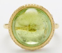 Diamond, Tourmaline, Pearl & 18kt Gold Ring