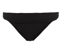 Fold-over Ribbed Recycled-fibre Bikini Briefs