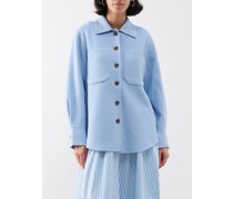 Florentine Wool-blend Patch-pocket Overshirt