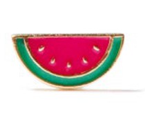 Watermelon Enamel & 14kt Gold Single Earring