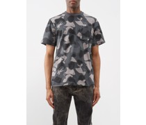 Patch-pocket Camo-print Jersey T-shirt