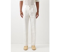 Vito Pleated Linen Trousers
