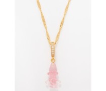 Troll Crystal & 18kt Gold-plated Necklace