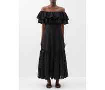 Isabella Off-the-shoulder Broderie-anglaise Dress