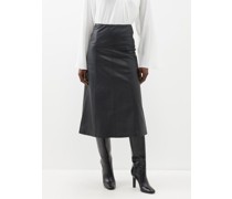 Tianna Leather Midi Skirt