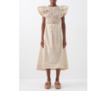 Wilma Floral-print Cotton-blend Midi Dress
