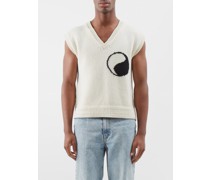 Work Shop Yin Yang-intarsia Wool Sweater Vest