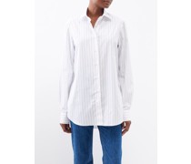 Husband Striped Cotton-poplin Shirt