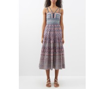 Parker Floral-print Canvas Midi Dress