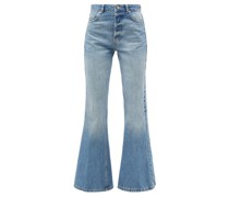 Organic Cotton-blend Denim Flared-leg Jeans