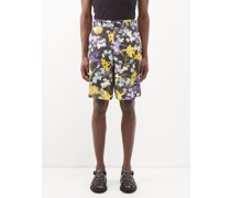Miles Floral-print Linen Shorts
