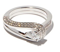 Serti Inversé Diamond & 18kt White-gold Ring