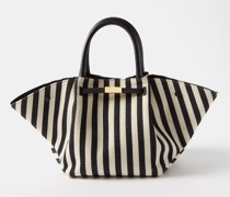 New York Medium Striped Canvas Shoulder Bag
