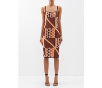 Tafii Geometric-jacquard Wool Midi Dress