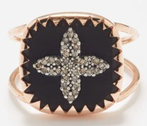 Bowie No.2 Diamond & 9kt Rose Gold Ring